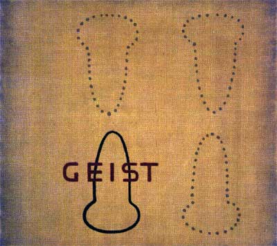 Reinier Lucassen: Materie & ? (Geist: in the back); 2002-2003; 110 x 110 cm; olie op doek