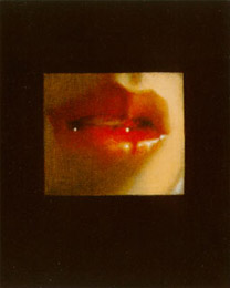 Mary Waters: 'Mouth'; 1993; alkyd on canvas; 25 x 20 cm